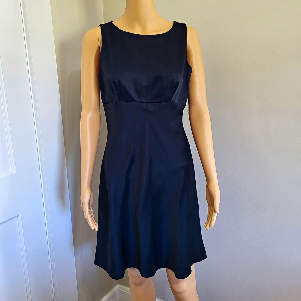 VTG Ann Taylor Little Black A-Line Dress Classic Knee Length Women's Size 6 USA